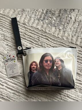 Black and White Photo Print Wristlet Pouch